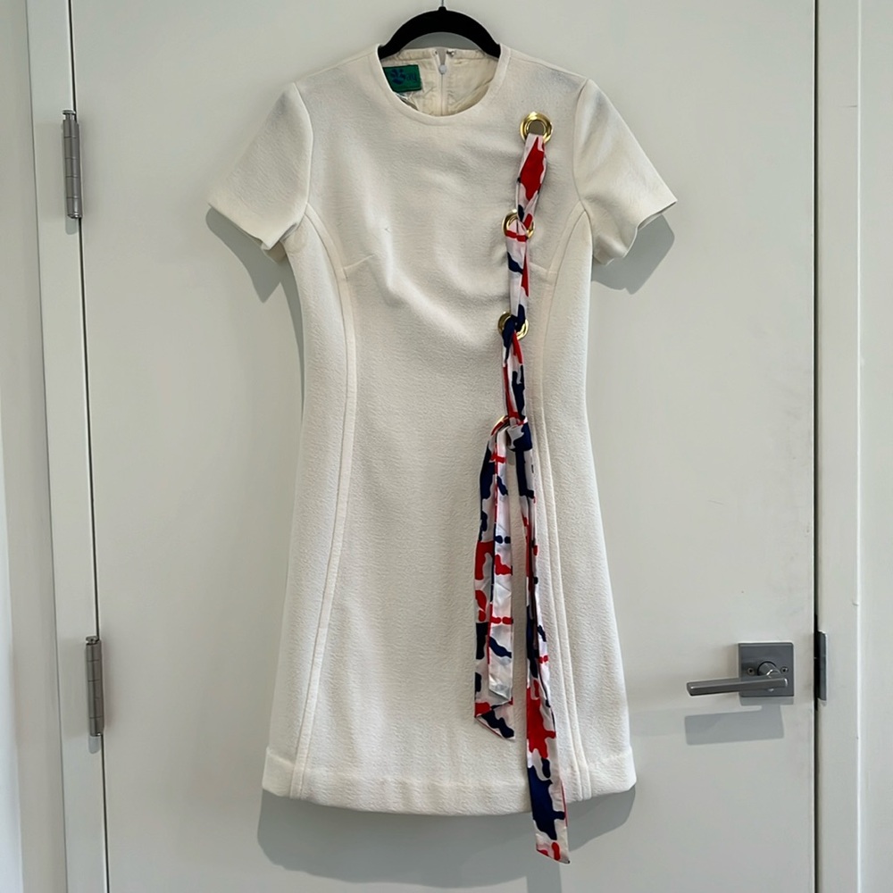 1960s mod scarf dress